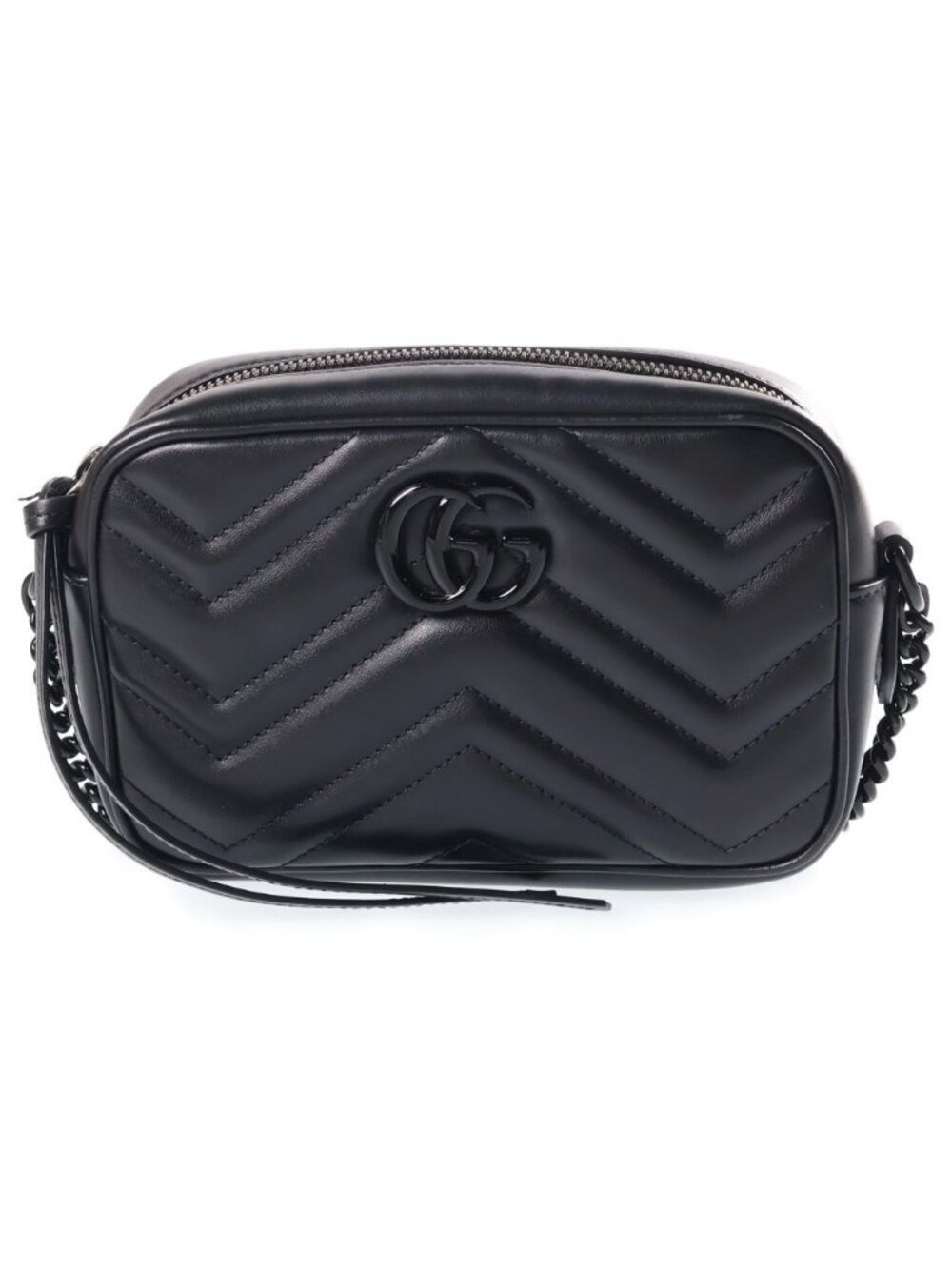 Gucci GG Marmont Mini Shoulder Bag So Black Leather